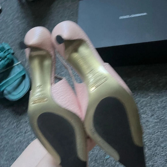 Like New Dolce & Gabbana Pink Mule Kitten Heels, size 36.5 - Picture 8 of 10